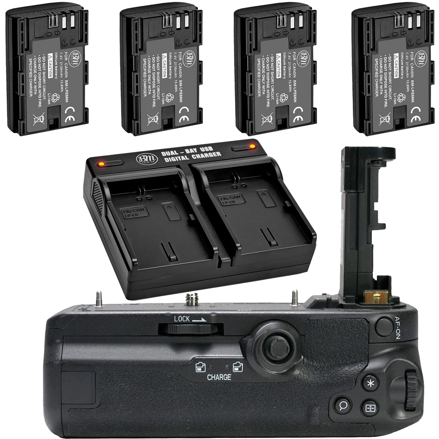 Amazon.com : Battery Grip Kit for Canon EOS R5, EOS R5C, EOS R6