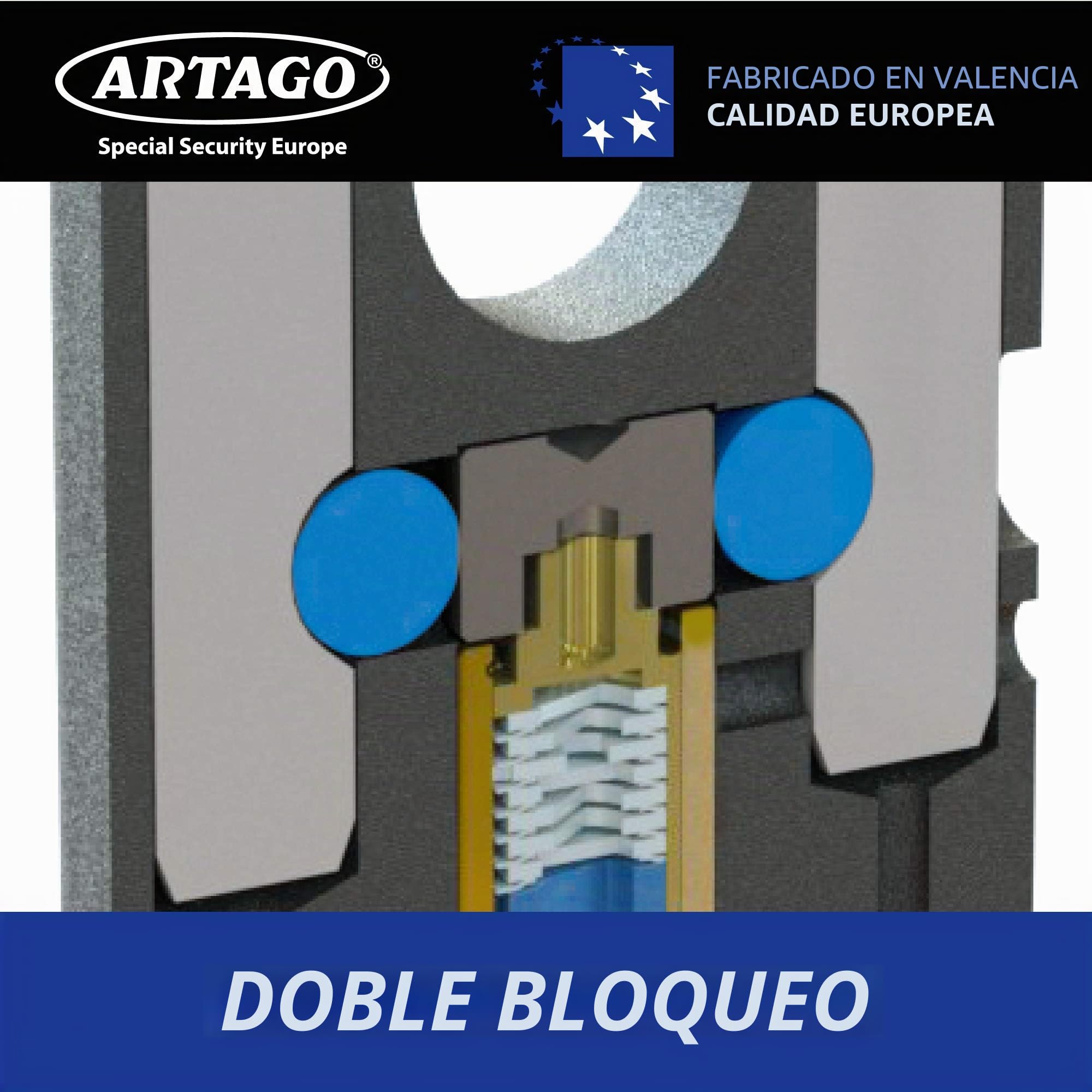 Artago 69T100 Cadena Antirrobo Moto Pesada + Mini U,Maxima Seguridad Homologada SRA, Sold Secure Gold, ø15mm 100cm, Candado Mini U Acero Forjado MONOBLOK, Máxima Seguridad Testada, BUNKER SELECTION