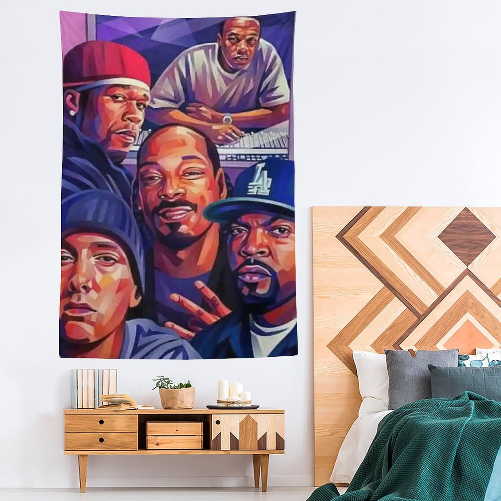 Poster con stampa artistica da parete, motivo: cantante rap, hip hop, tutte le stelle, 152,4 x 228,6 cm