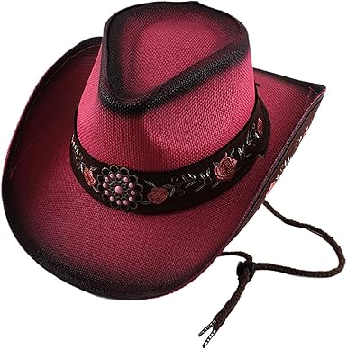 Chapeau De Paille Tressé Western Homme - Style Cowboy - Taille 56-58cm - NEUF