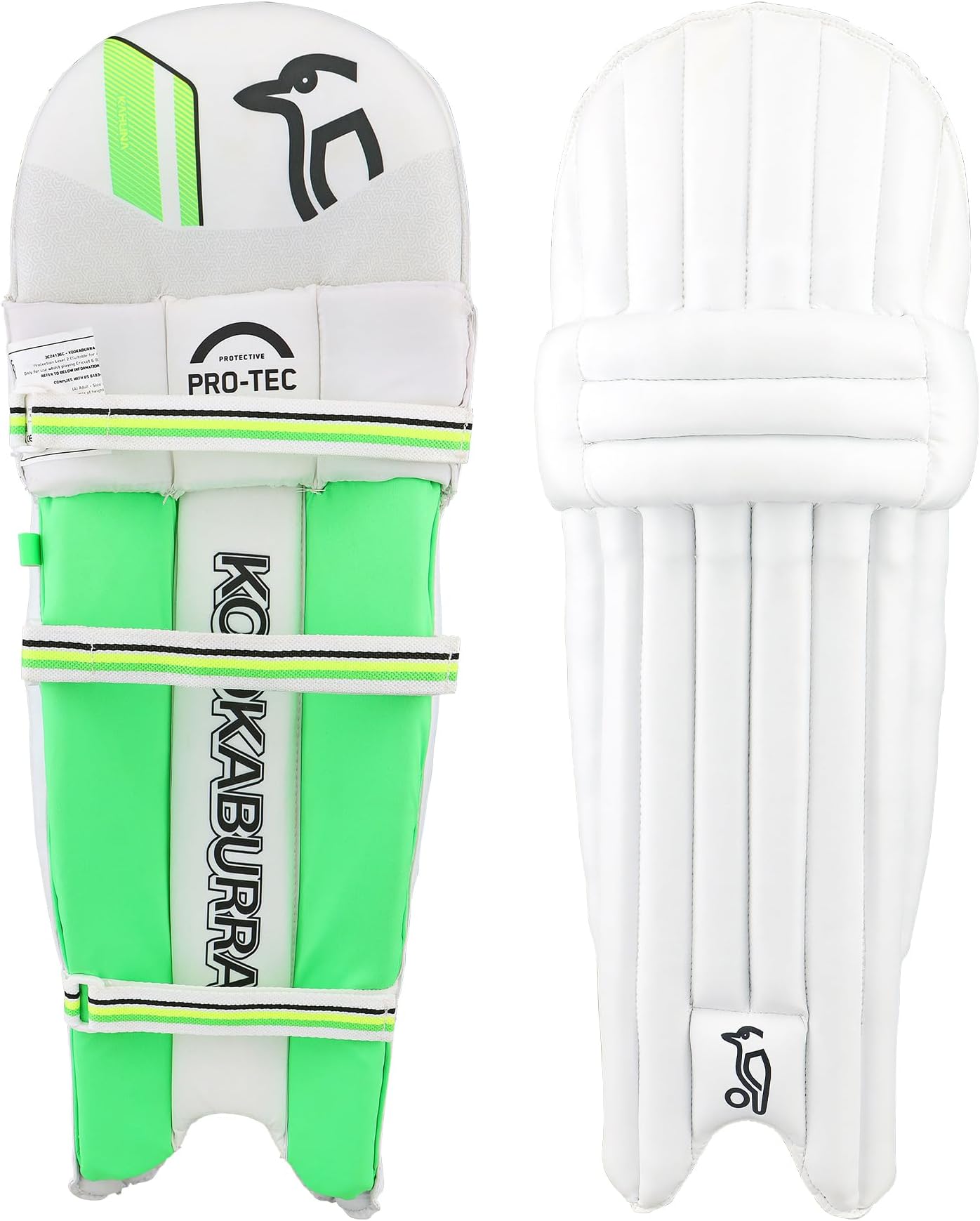 KookaburraKahuna 6.1 Batting Pads - Size Junior, White
