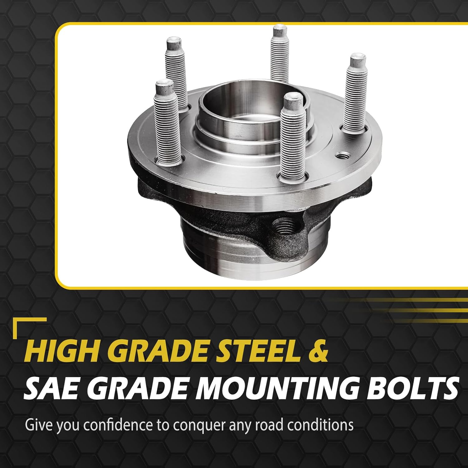 [w/ABS 5-Lug] Front or Rear Wheel Bearing and Hub for 2011-2019 Ford Explorer 2013-2018 Ford Police Interceptor Utility Assembly Left Right Replacement Pair - 512460