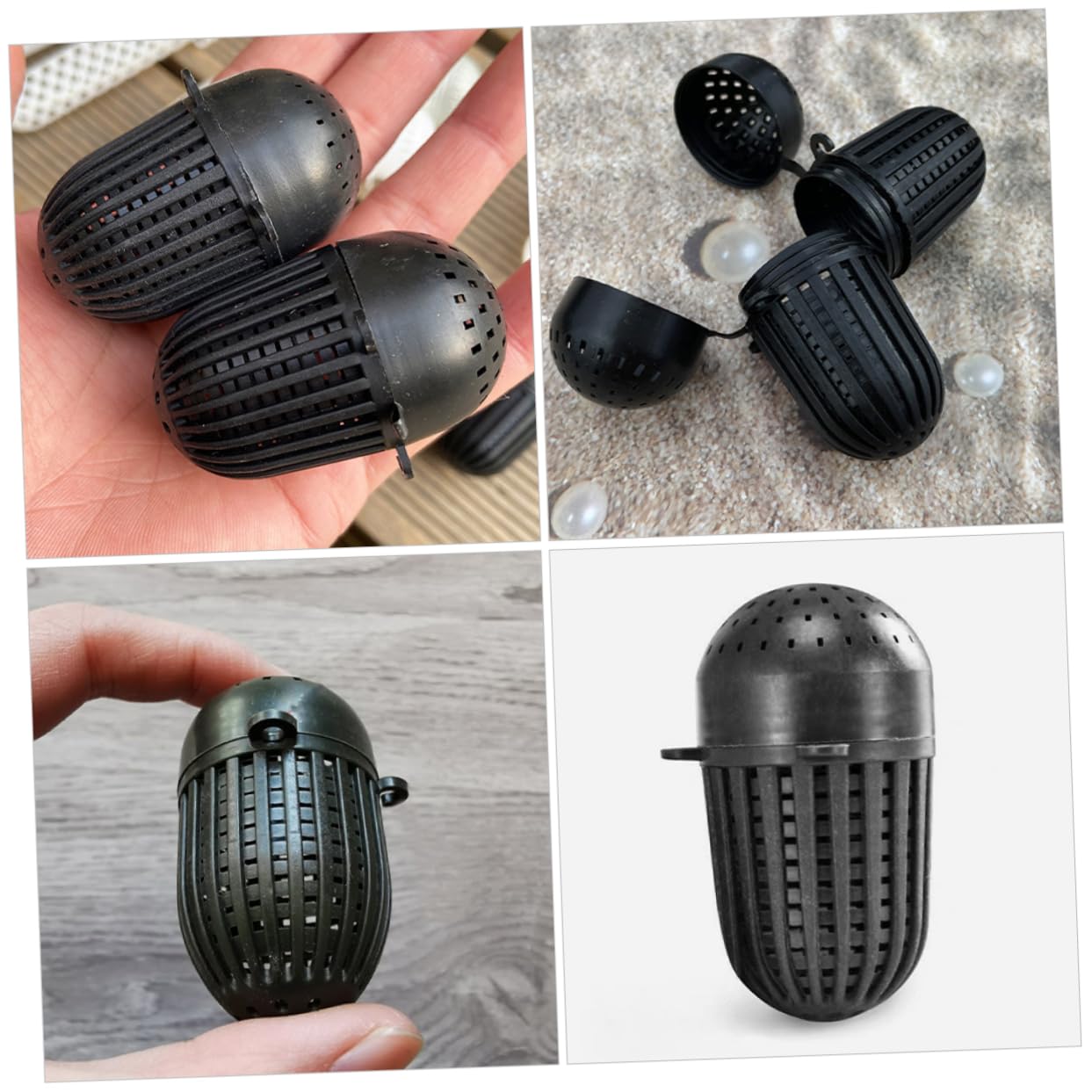 IWOWHERO 10pcs Bait Thrower Cage for Fishing Lightweight and Compact Fishing Bait for Carp and Outdoor Hollow Design for Deep Water Use