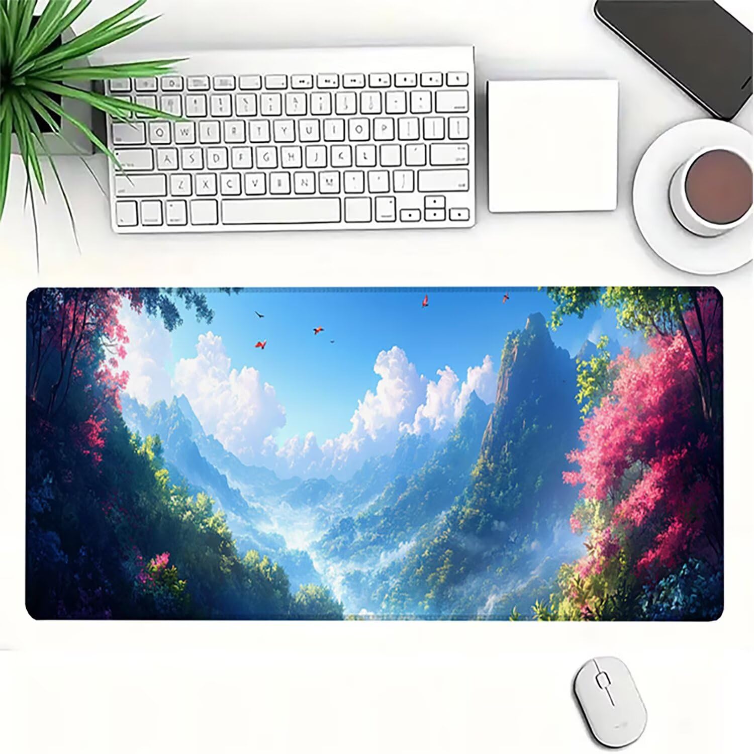 Lejnlnng Podkładka pod mysz do gier XXL, 120 x 60 cm, duża mata na biurko, wodoodporna podkładka pod mysz XL, antypoślizgowa gumowa podkładka pod mysz z przeszytymi krawędziami do biura, do gier JL