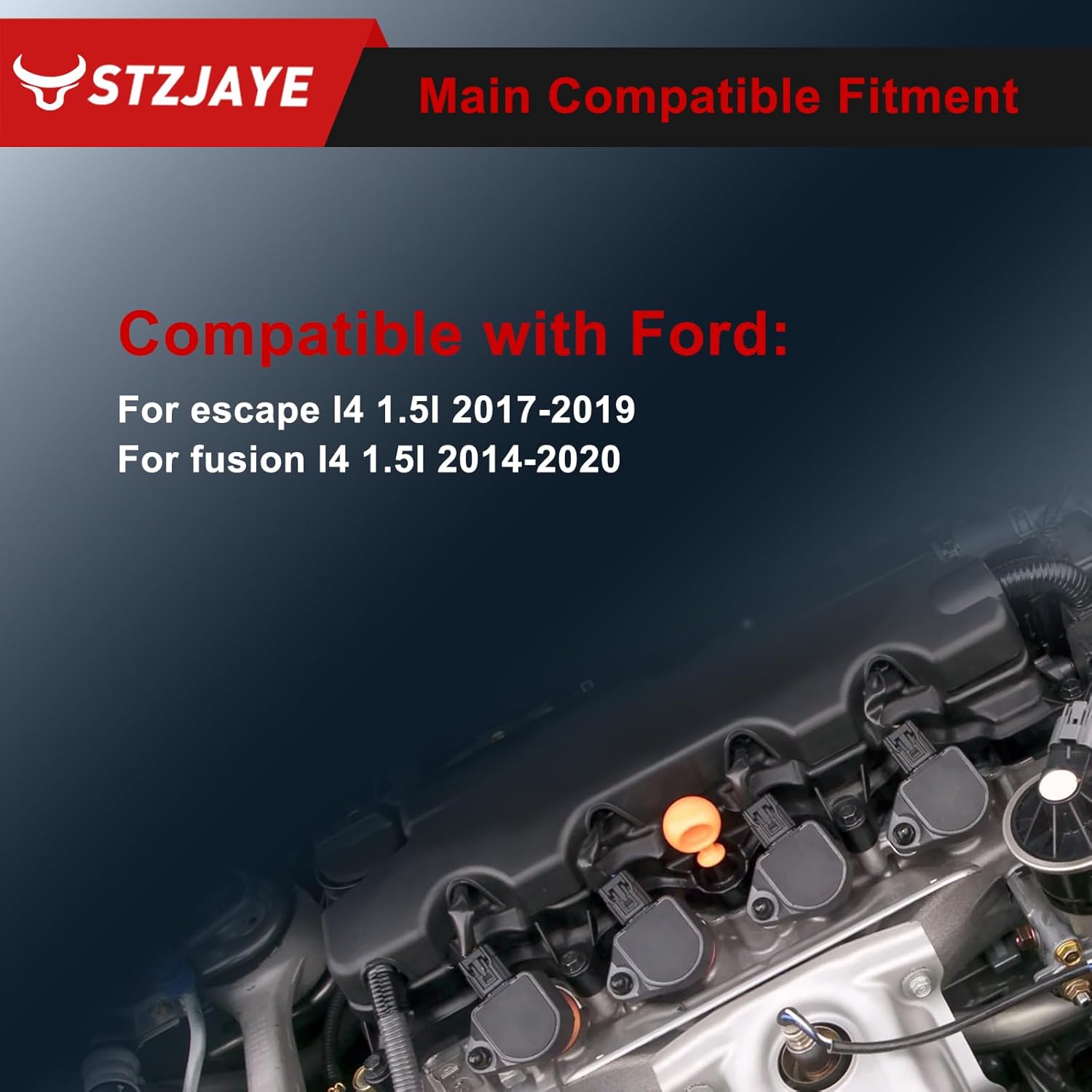 Set of 4 Iridium Spark Plug and 4 Ignition Coil Pack UF735 Compatible with Ford for escape l4 1.5l 2017 2018 2019, for fusion l4 1.5l 2014 2015 2016 2017 2018 2019 2020