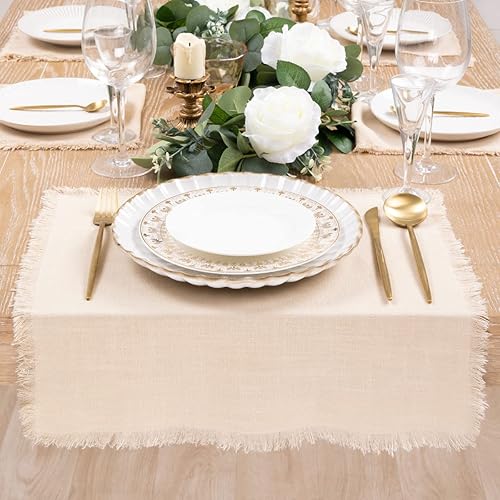 Miniatura 5 de Socomi Servilletas de tela hechas a mano a granel de 18 x 18 pulgadas, servilletas de cena de lino y algodón, servilletas rústicas para boda,