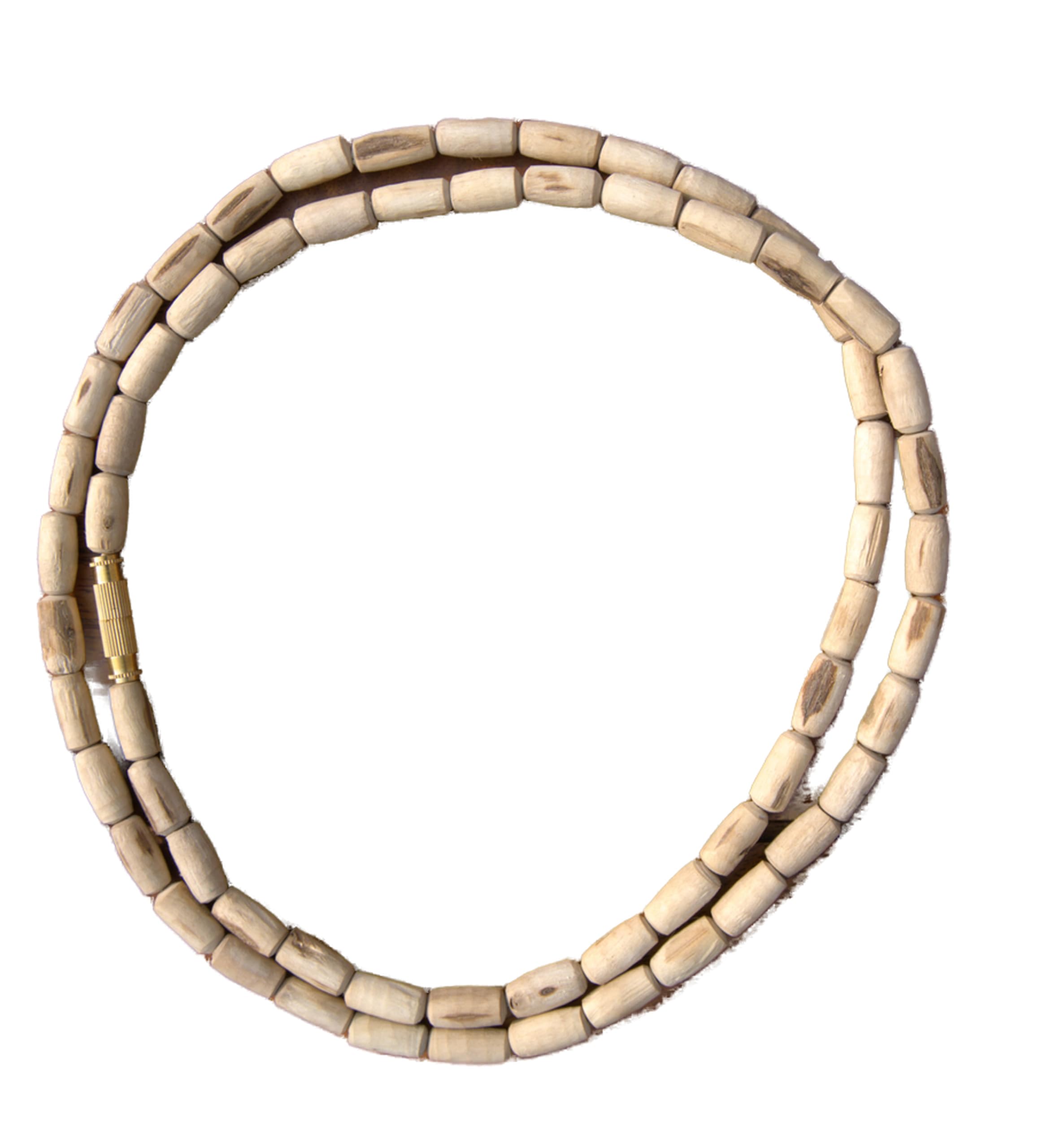 Devine Vrindavan Original Tulsi Kanthi Mala from Vrindavan Dham -34 Inches Long- Handmade (Big Beads(10 mm), Two Round) For Unisex Adult-image-49