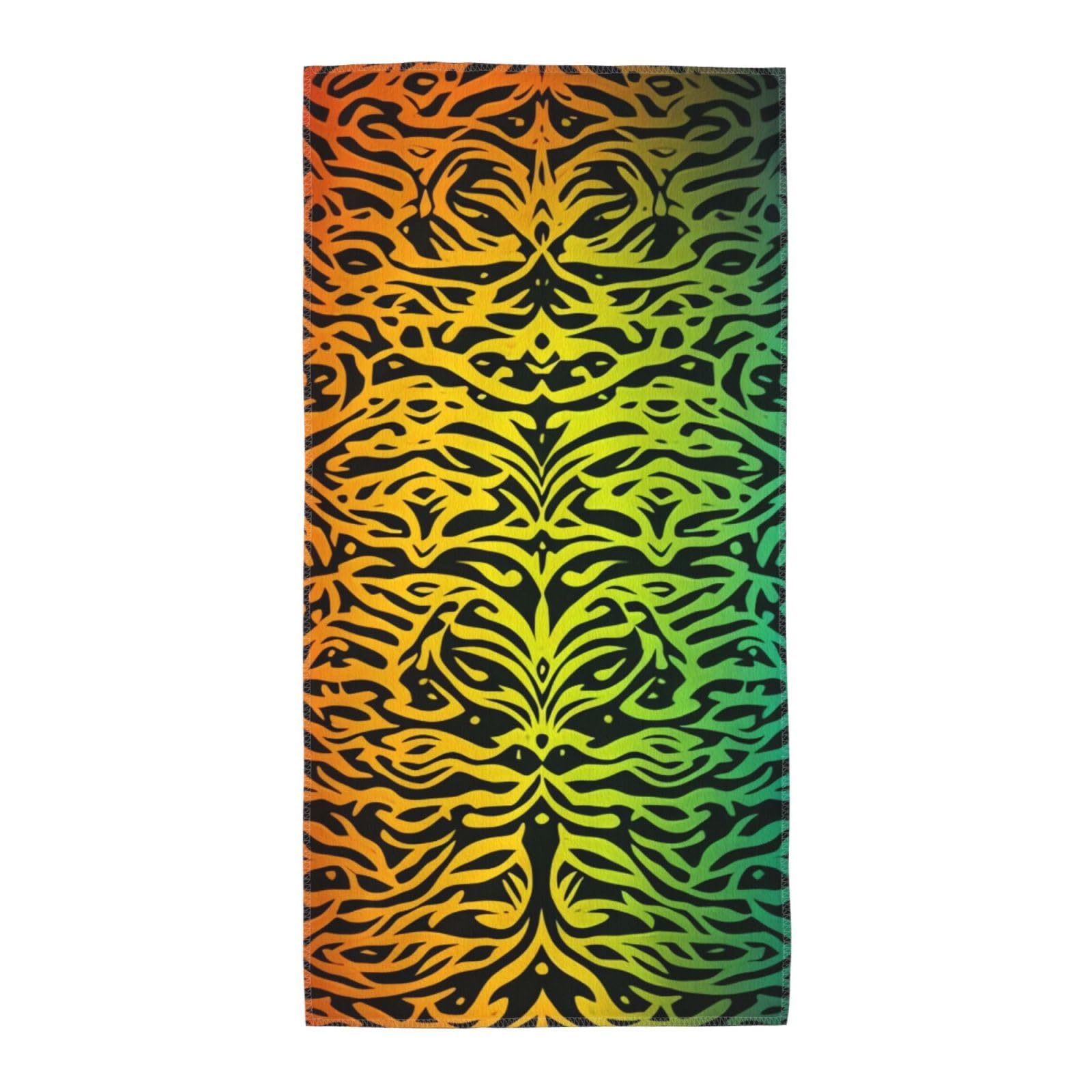 FodPand Microfiber Hand Towels for Bathroom, Soft Absorbent Decorative Face Towel Rainbow Pattern Background Guest Bath Towel 12"X24" Kitchen Dish Towel for Bathroom Kitchen Hotel Gym Spa Towels