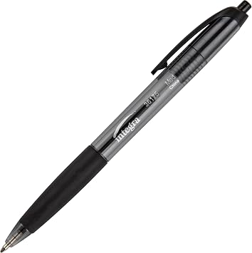 Integra 36175 Ballpoint Pen,Retract,Nonrefillable,Med. Pt,BK Barrel/Ink