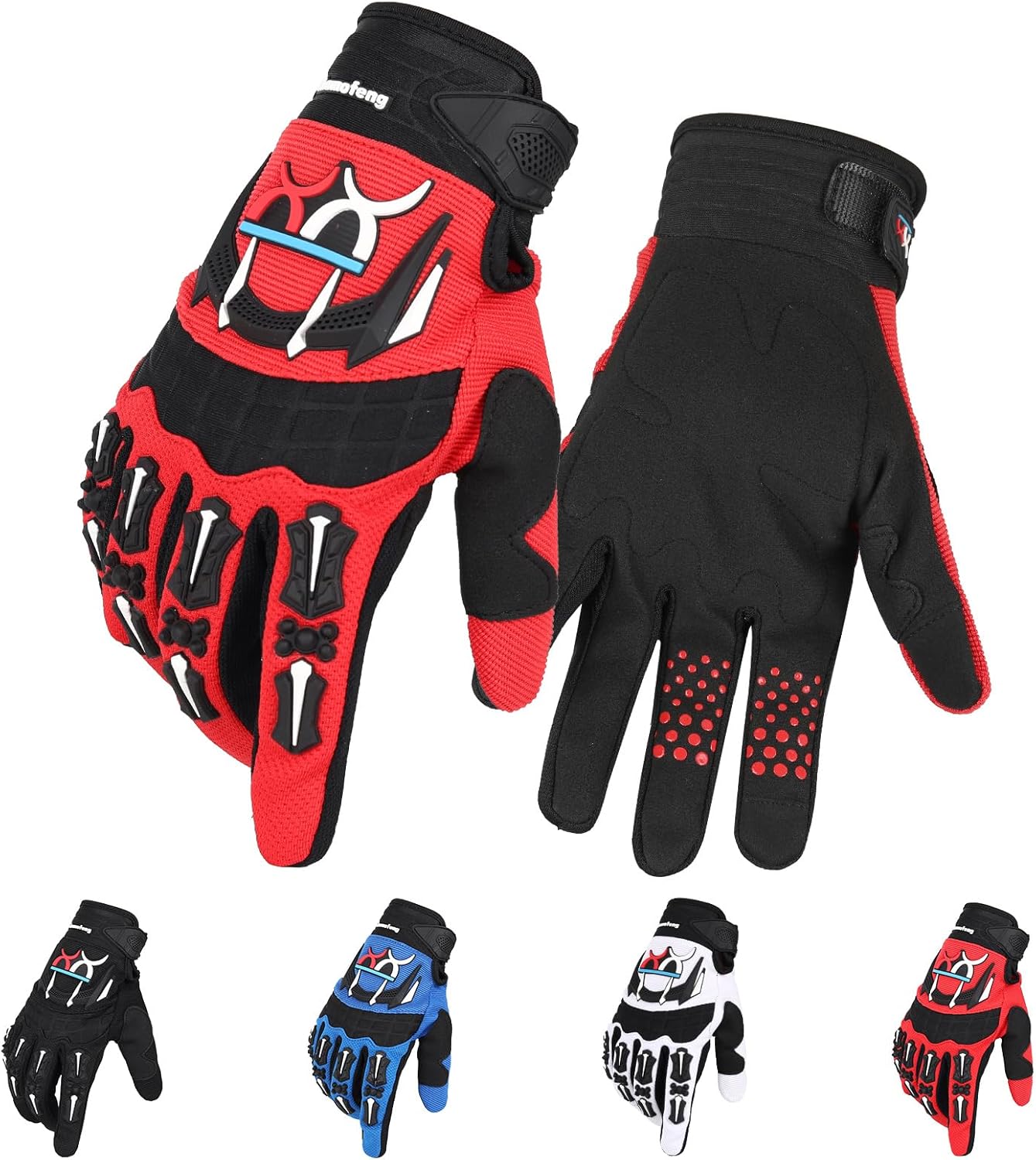Breathable Motorcycle Riding Gloves Full Finger Knuckle Protection Touchscreen Compatible for Motocross, Mountain Bike,Dirt Bike, Cycling, Off-Road Racing