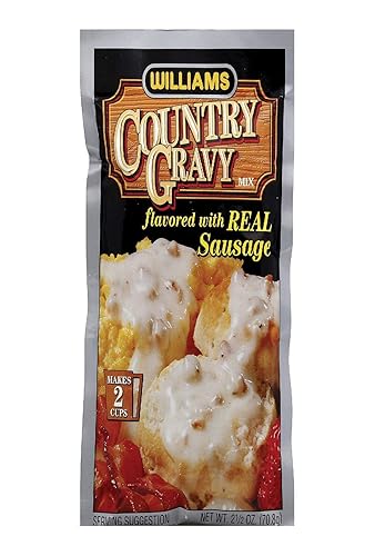 Williams Country Gravy saborizado con salchicha real, 2.5 onzas.
