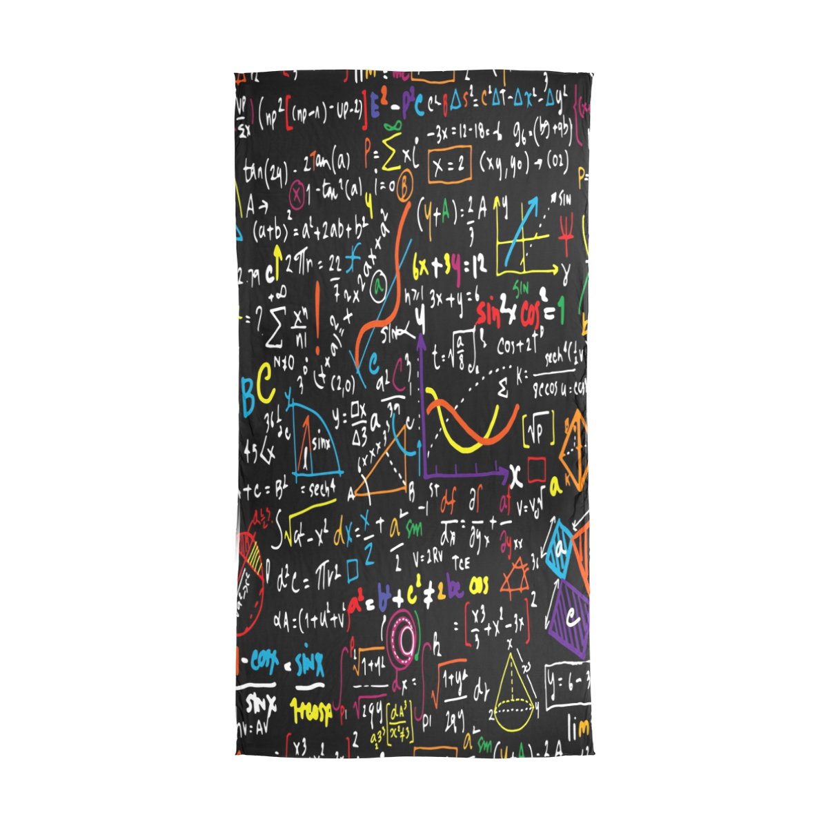 Use7 Fashion Lightweight Mathematical Graph Formula Chiffon Silk Long Scarf Shawl Wrap