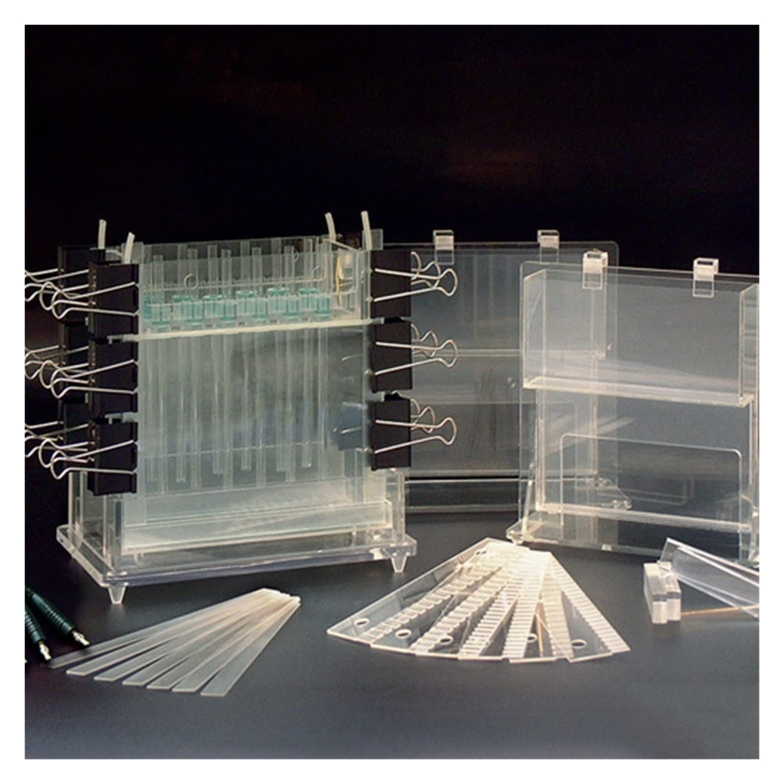 VCHICS Aparato de electroforesis, Aparato De Electroforesis Vertical Individual Pequeño DYCZ-23A For Electroforesis En Gel De Proteína Fácil de Usar