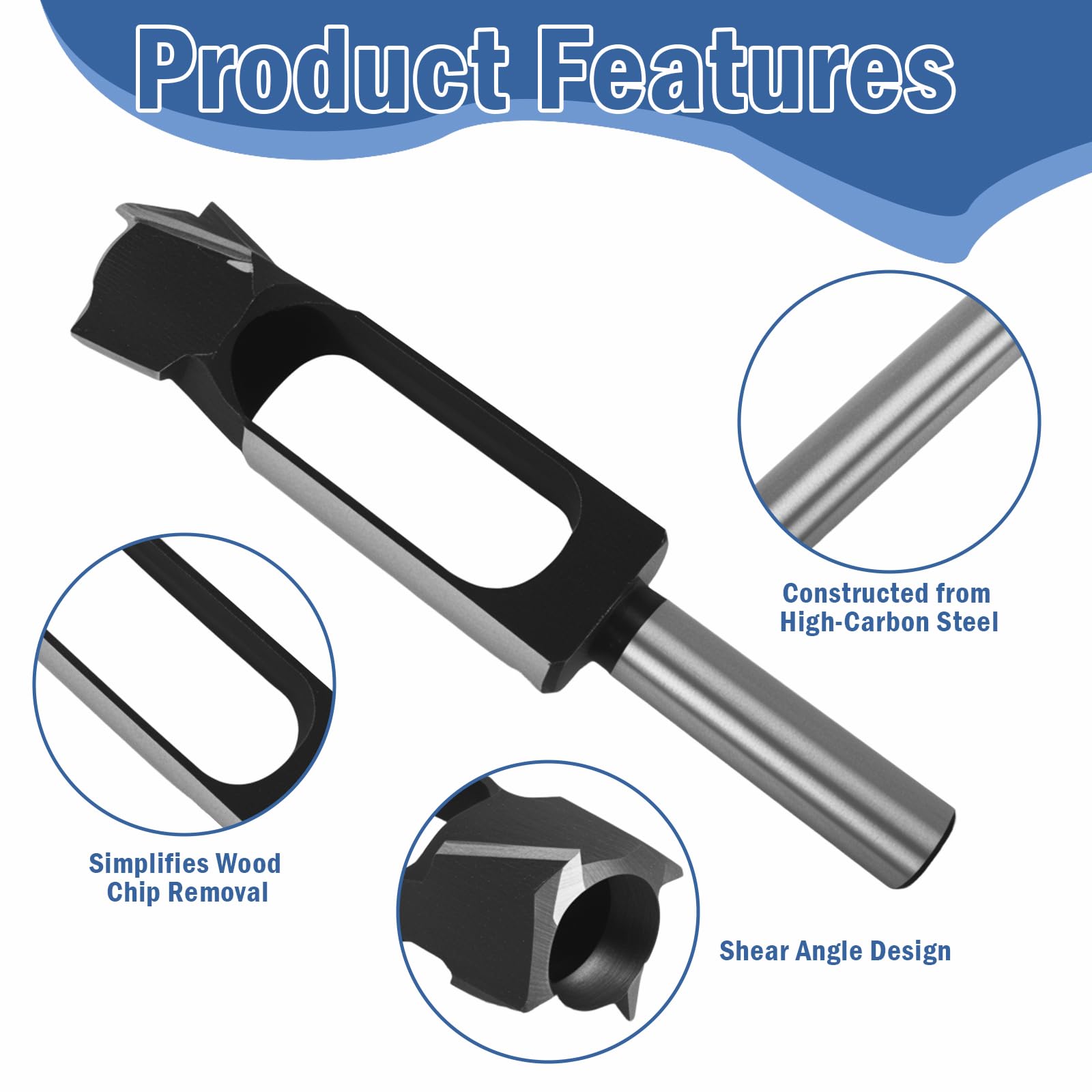 13 frese per legno con gambo da 13 mm, diametro 8 mm, 10 mm, 12 mm, 14 mm, 15 mm, 16 mm, 18 mm, 19 mm, 20 mm, 25 mm, 30 mm, 35 mm, 40 mm, in acciaio al carbonio, per lavorazione del legno