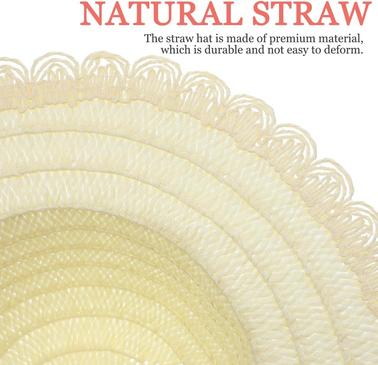 Gadpiparty6-12 inch Kids Diy Plain Straw Hats Set of 8 - Blank Straw Sun Hats for Painting and Crafting Creative Arts Supplies for Children S School Projects Birthday Party Favors - Image 8