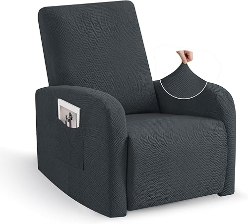 Miniatura 50 de JIVINER 5 Piezas Fundas Elásticas para Sofá Reclinable Funda para Sofá Reclinable con Parte Inferior Elástica Jacquard Ajustada Reclinable Funda