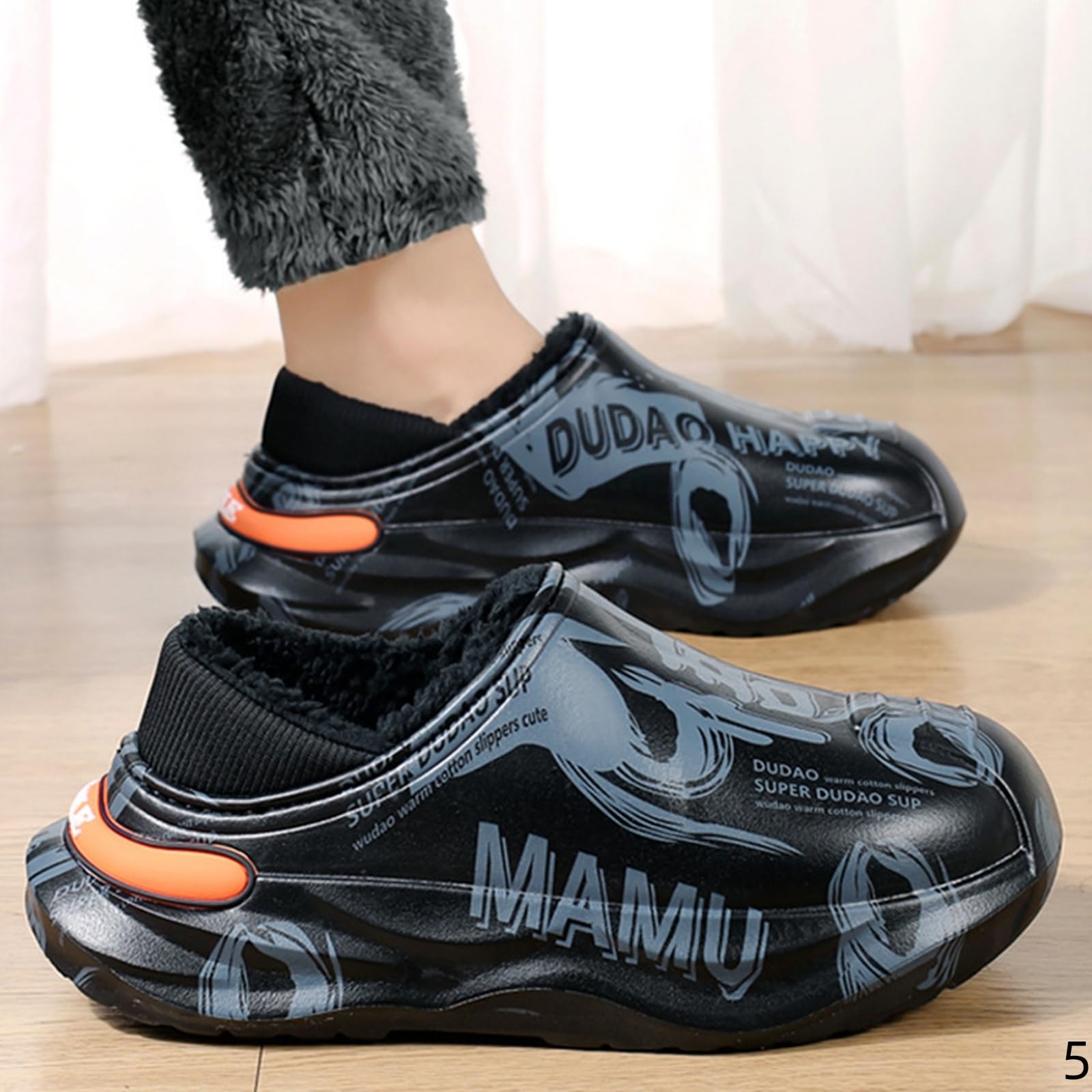 Pantofole Donna Invernali Da Uomo In Cotone Con Tacco Antiscivolo Calde E Comode Indossare All'aperto Di Grandi Dimensioni