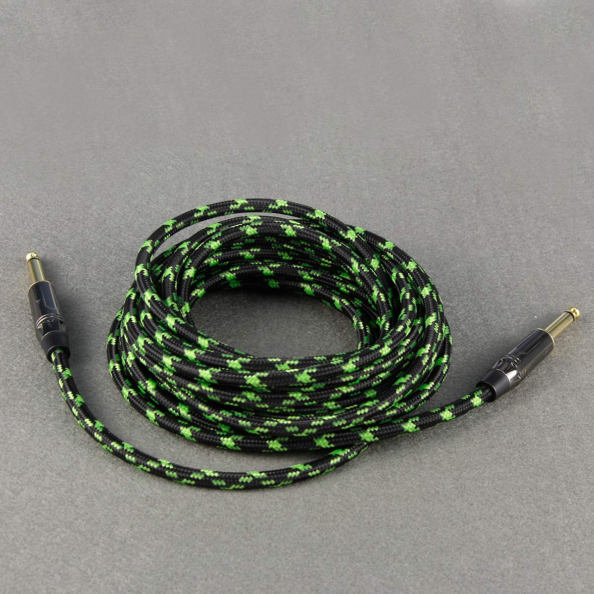 FLEOR Câble de guitare professionnel en nylon tressé 20 AWG sans oxygène 6 m