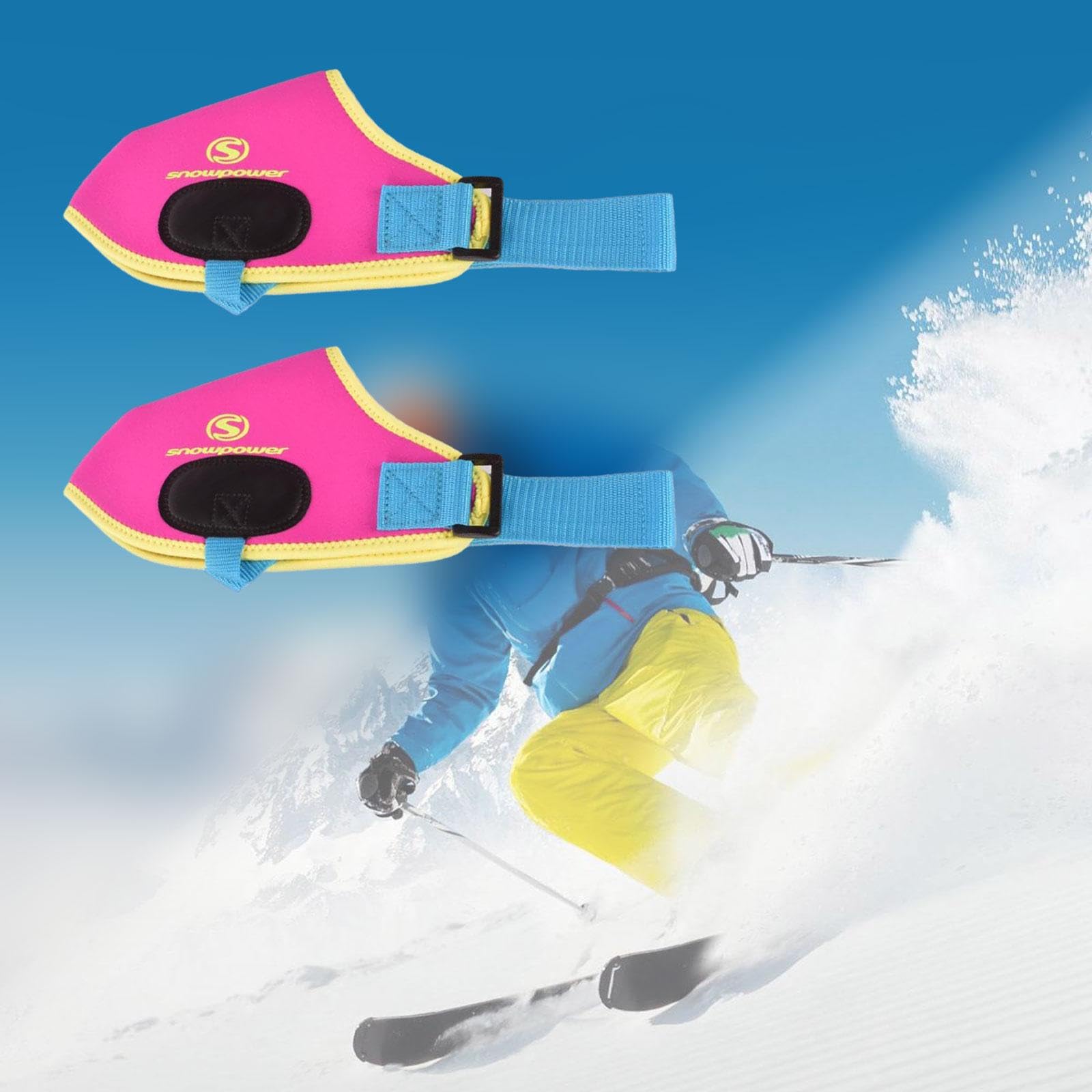 Milageto Fundas para Botas de Esquí Neopreno Cubrebotas Protector Térmico Impermeable Resistente Al Viento Aislante Adecuado para Deportes de Invierno Al Aire