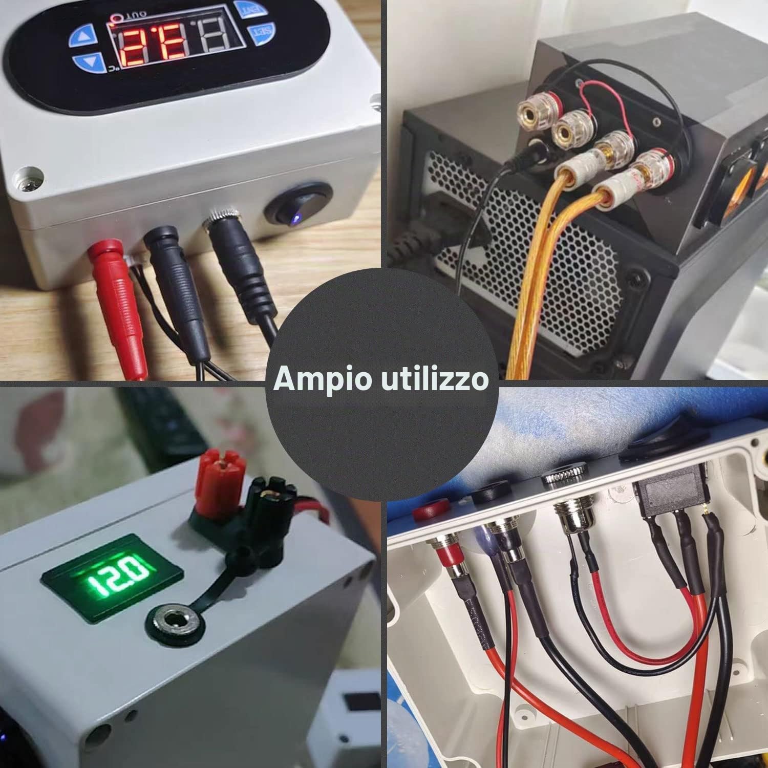 RUNCCI-YUN 20Pezzi 5.5 mm x 2.1 mm DC 12V connettore maschio femmina da pannello,DC 12V connettori alimentazione,connettore saldare DC,Per CCTV Home Security Surveillance Camera