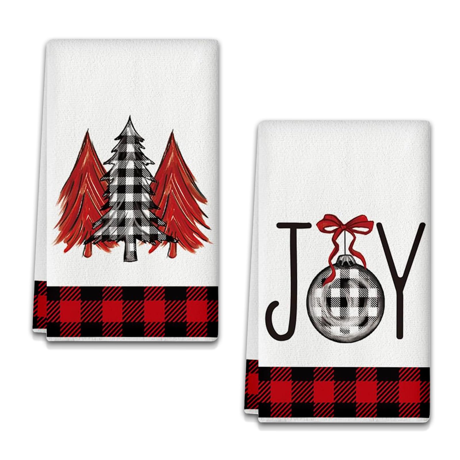 YAXZIM Toallas de Cocina Navidad,18 x 26 Inch Paños de Cocina Algodon,Multiusos Trapos Cocina de Suaves y absorbentes para Decoracion Navidad Hogar