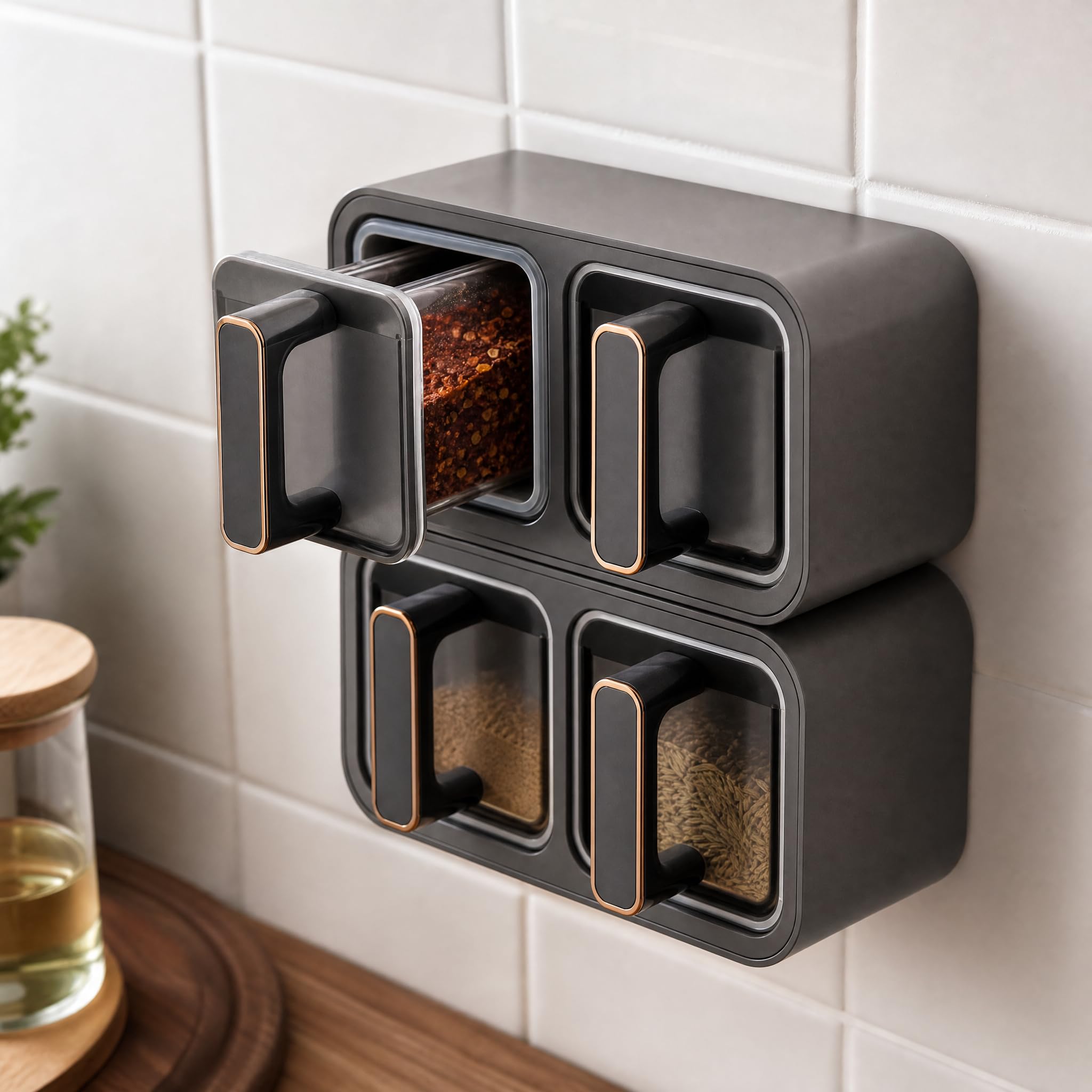 Dispensador s, Plástico, Gris, 5 compartimentos