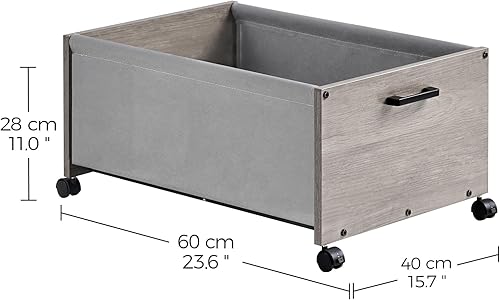 Miniatura 7 de Almacenamiento debajo de la cama con ruedas, contenedores de almacenamiento de madera debajo de la cama, organizador de almacenamiento de zapatos