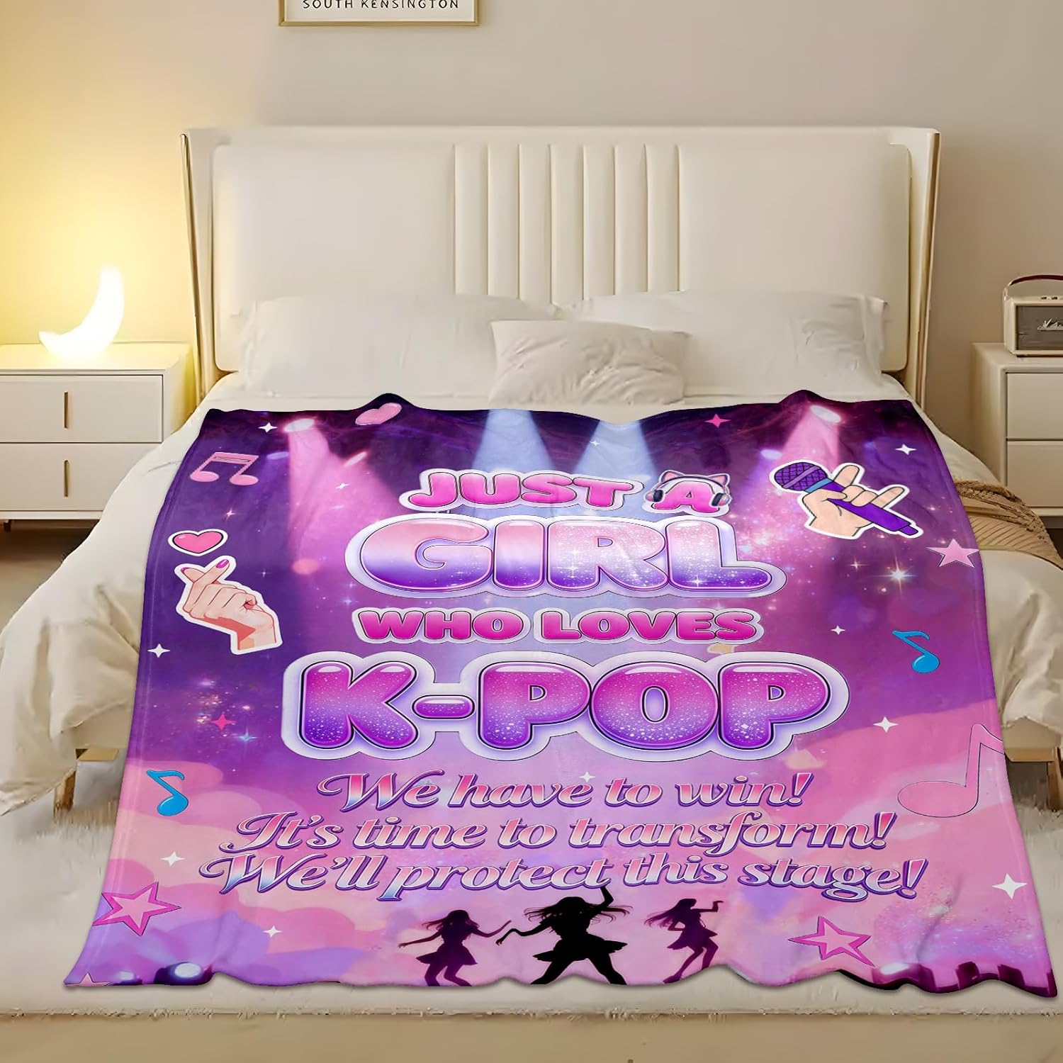 80" X 60" Kpop Blanket Kpop Gifts for Girls K-Pop Merch K-Pop Accessories for Girl Christmas Stocking Stuffers for Teen Girls K-Pop Gifts for Daughter Music Lovers Birthday for K-Pop Fan Music Stuff