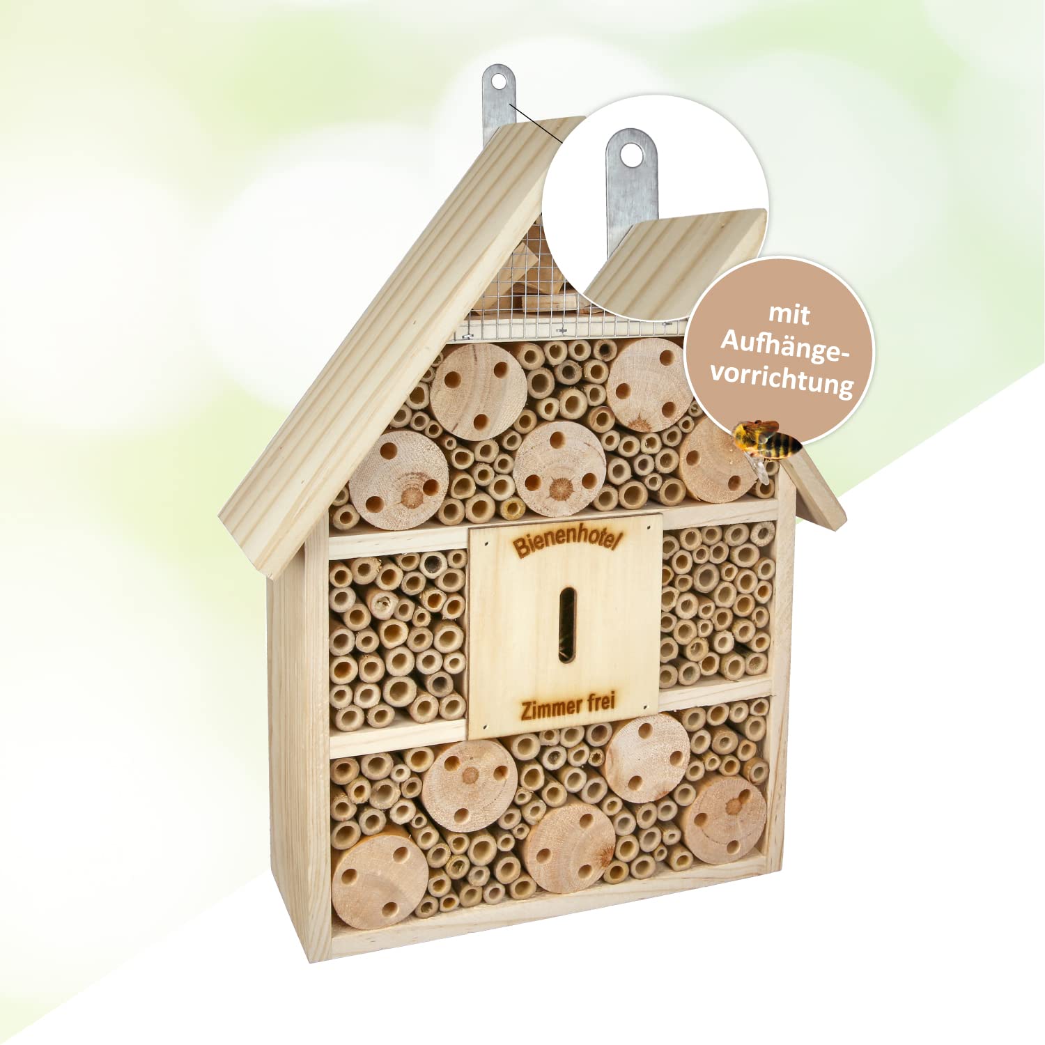 CULT at home Insektenhotel und Nistkasten Höhe 38 cm - Schmetterlingshaus Marienkäferhotel Bienenhotel aus Holz