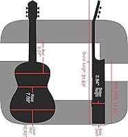 Vista 6 de Crossrock Estuche de madera rígida para ukelele barítono, negro (CRW620BUBK)