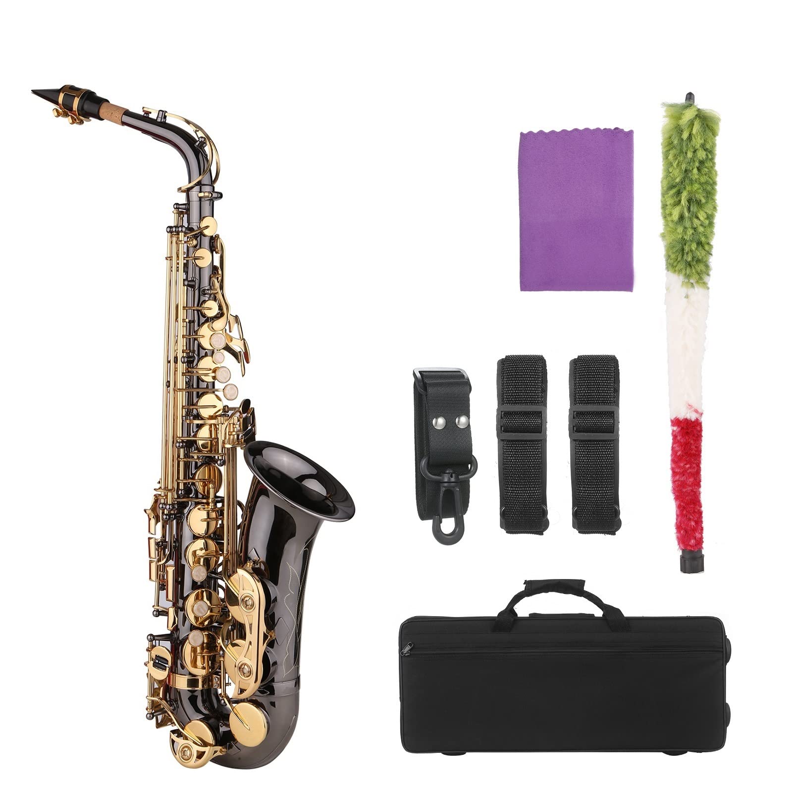 MIB Sassofono Contralto Ottone Lacca Oro Mi Bemolle Sax Ottone Nichelato Strumenti Musicali Sassofono principiante