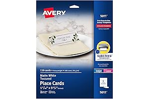 Avery Tent Style Blank Seating Place Cards for Party Celebrations