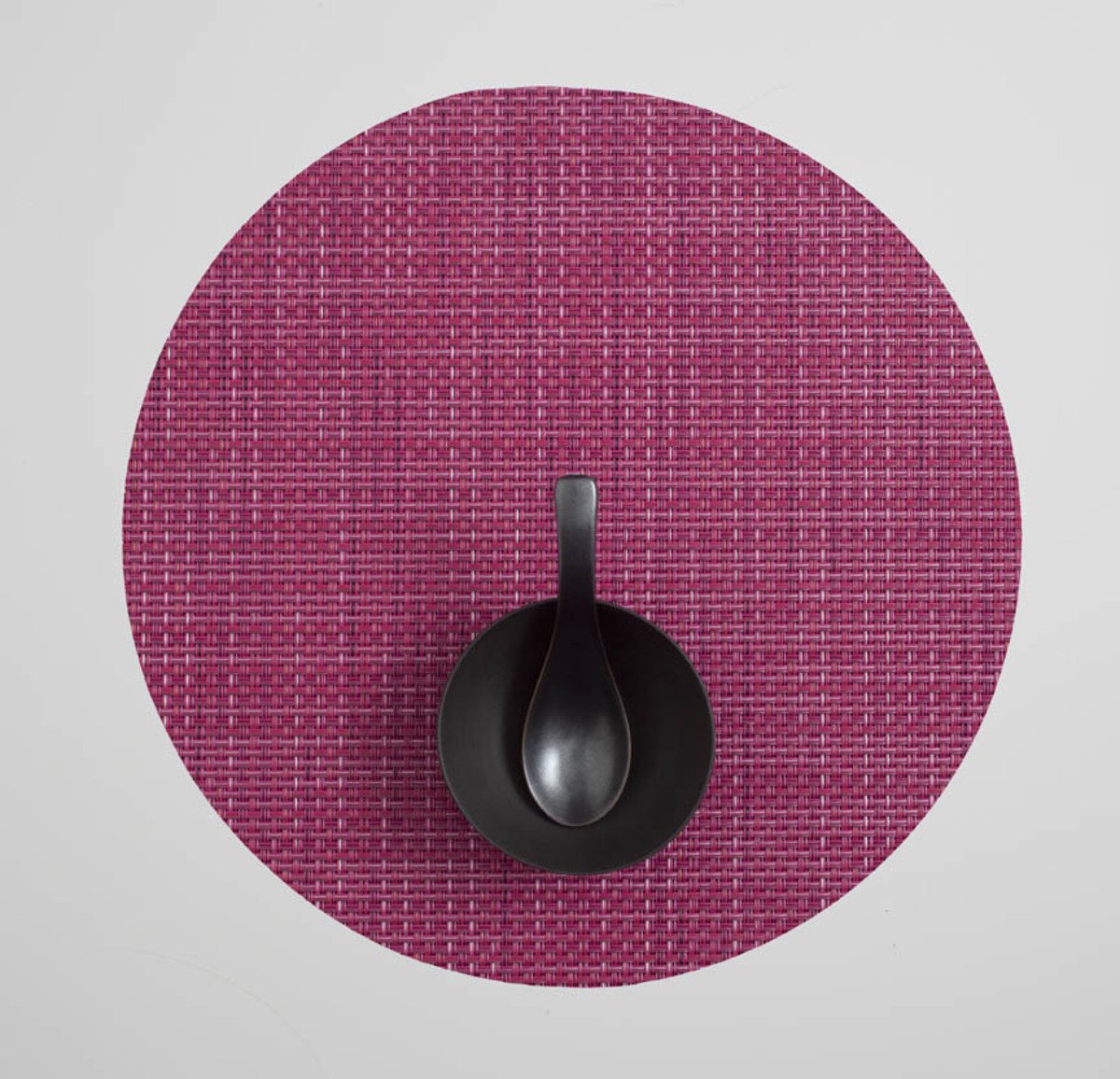 Chilewich Basketweave Round Placemat, 15" Berry Amazon.in