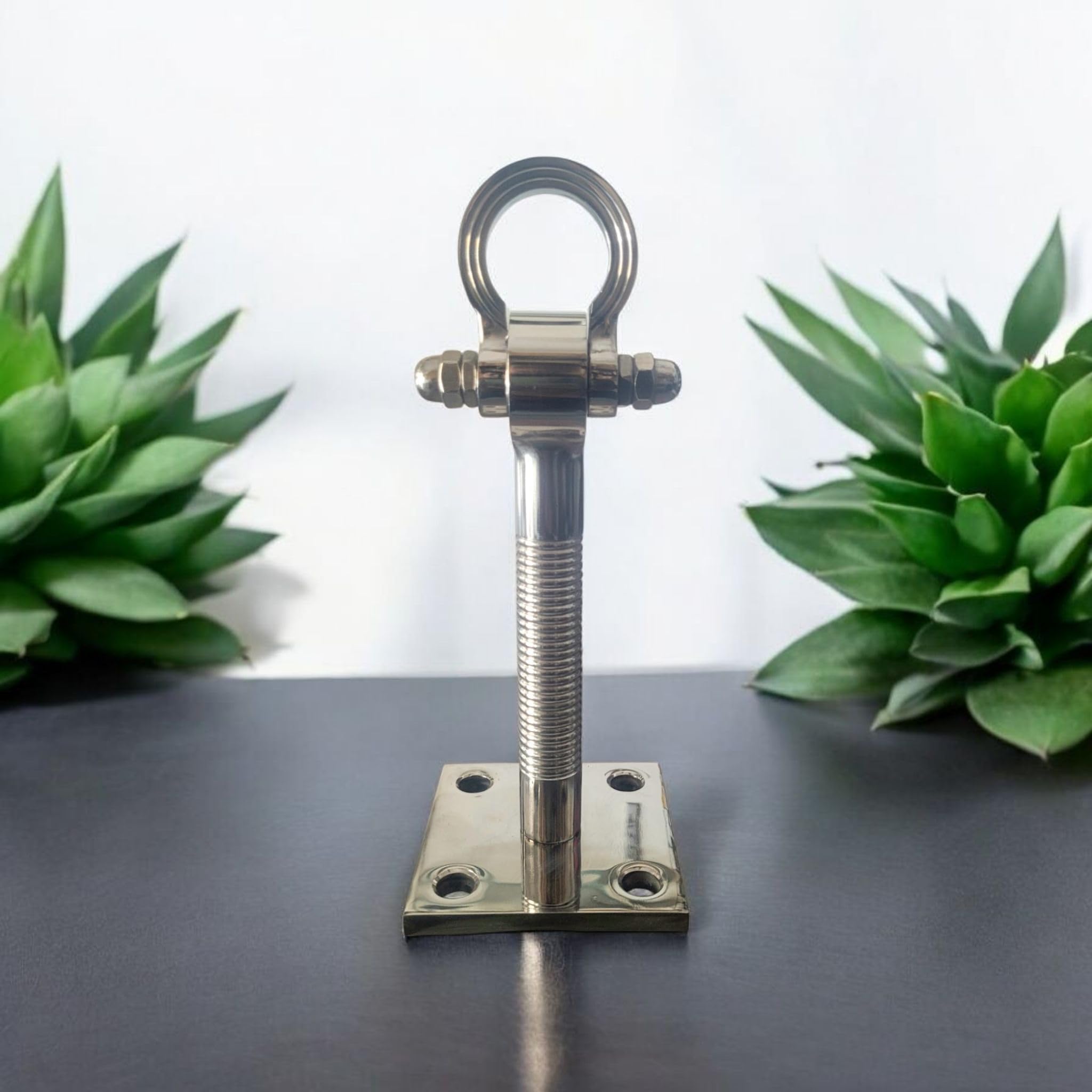 Stainless Steel Bearing Kada with Square Base Plate (10Inch) Mount with,Metal Suspension Ring Havy Duty for All Kind of Swings and Jhula Hanging Accessories (Pack of 1)-image-20