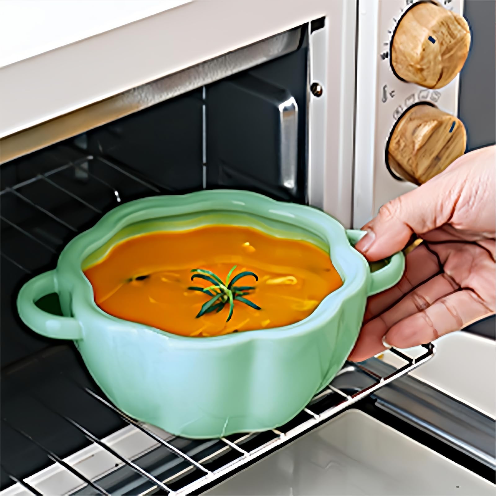 Maxspace Cocotte Mini 13 Cm (0,45 L) - Marmite à Soupe, Idéale Pour Desserts, Pâtisserie Et Décoration De Table - Vert