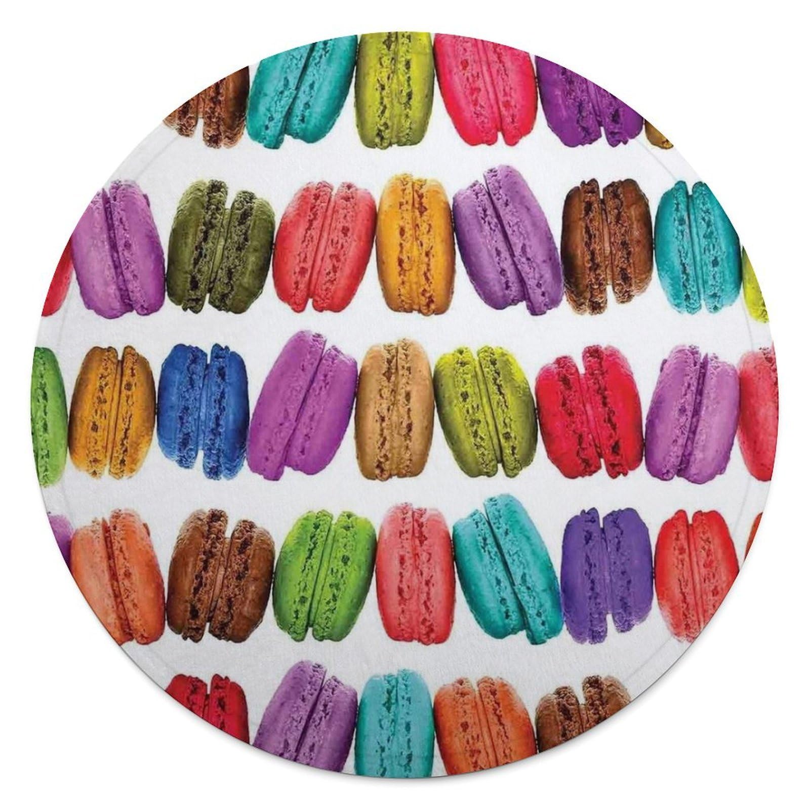 Couverture ronde flanelle macaron idée cadeau originale