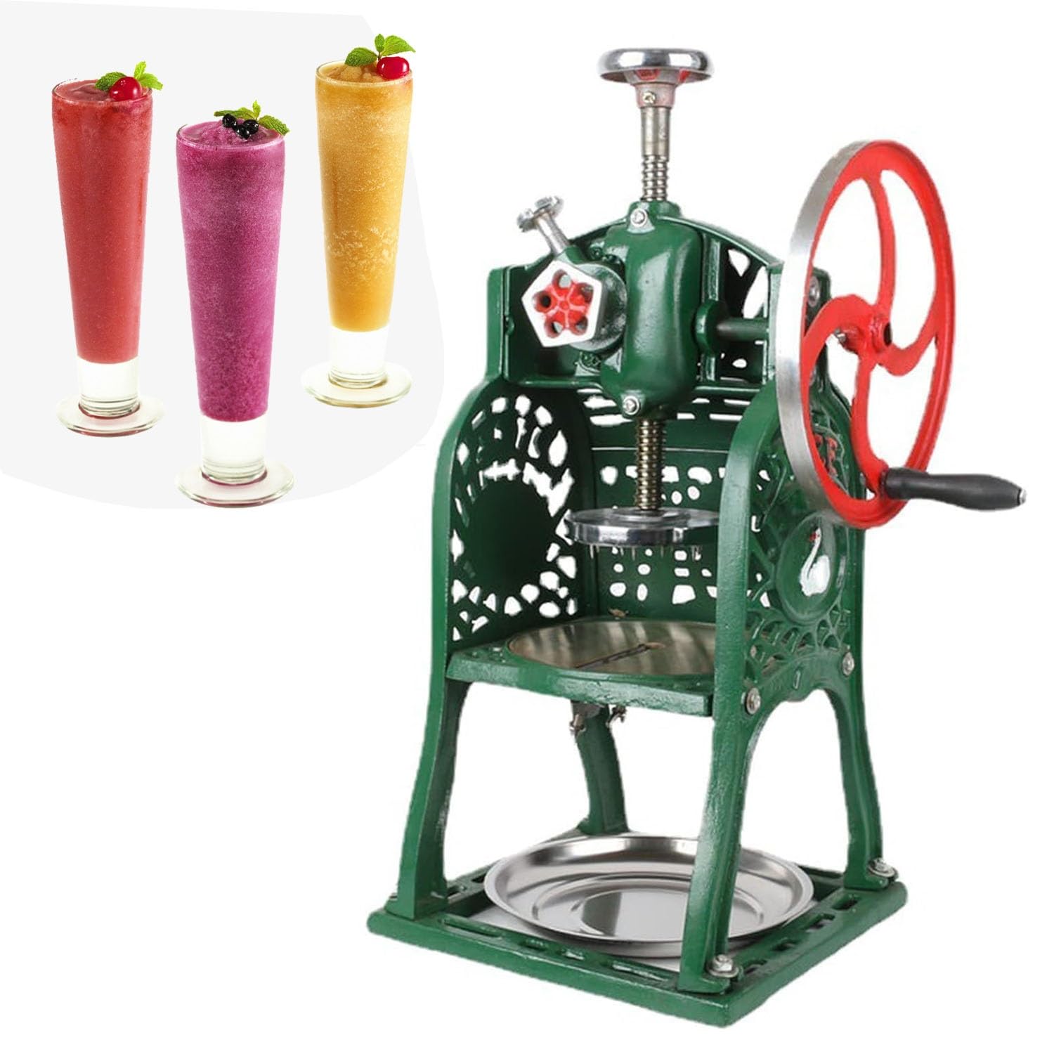 Tritaghiaccio a manovella, Macchina Manuale for Rasoio for cubetti di Ghiaccio, tritare Il Ghiaccio è Una Macchina for Ghiaccio tritato Facile e Fa Risparmiare Lavoro for la casa Estiva