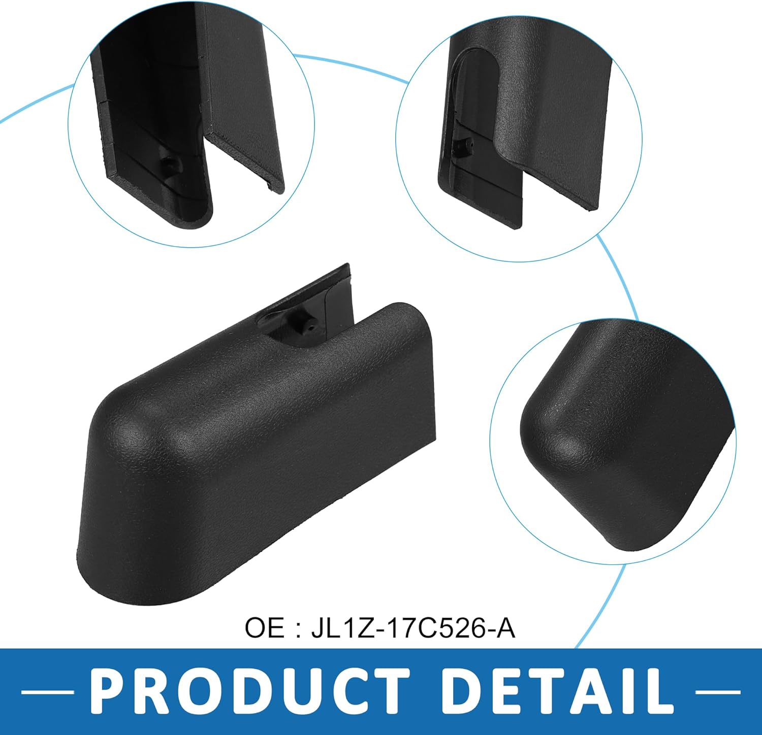 Rear Windshield Wiper Arm Nut JL1Z-17C526-A Wiper Blade Arm Cover Cap for Ford Expedition 2018-2019 Plastic