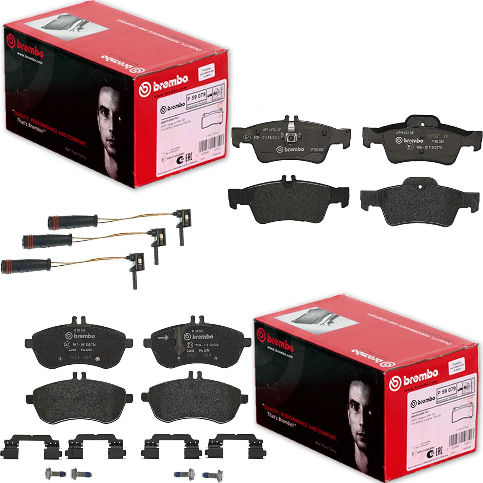 Brembo Bremsbelagsatz Set vorne+hinten