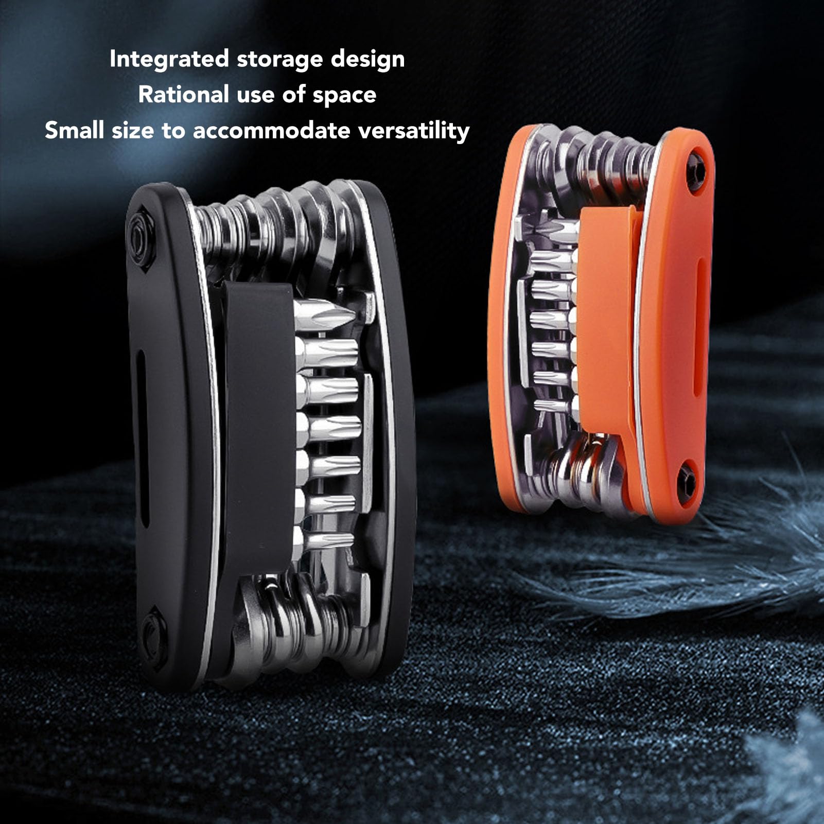 20 in 1 Bike Multitool Professional Integrated Repair Tool Emergency Maintenance Camping Travel (Orange)