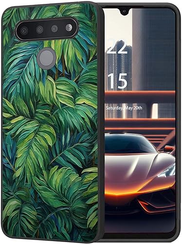 Miniatura 31 de Funda protectora duradera para LG Stylo 6 para LG Stylo 6 2020 6.8 pulgadas, diseño de hojas de aguacate