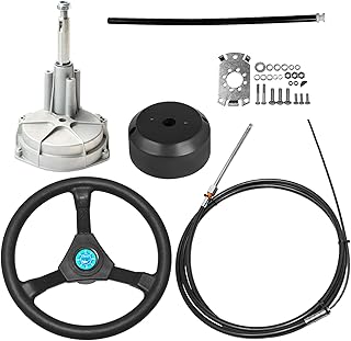 JNDO 10/12/13/14/15FT Boat Steering Cable Kit Outboard Steering Cable Boat Steering System Kit with