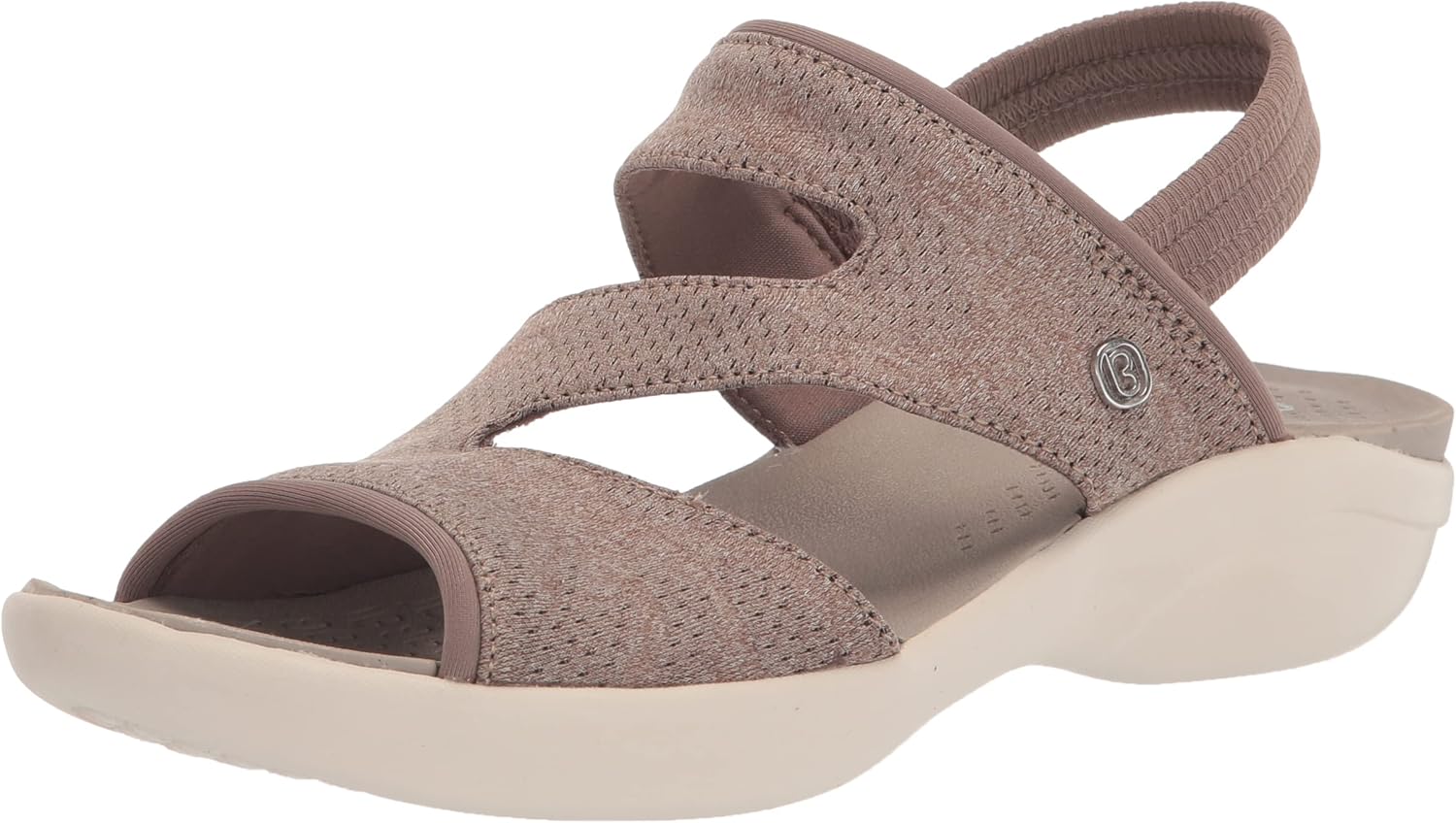 BZees Womens Cleo Strappy Sandal, Latte, 10 US