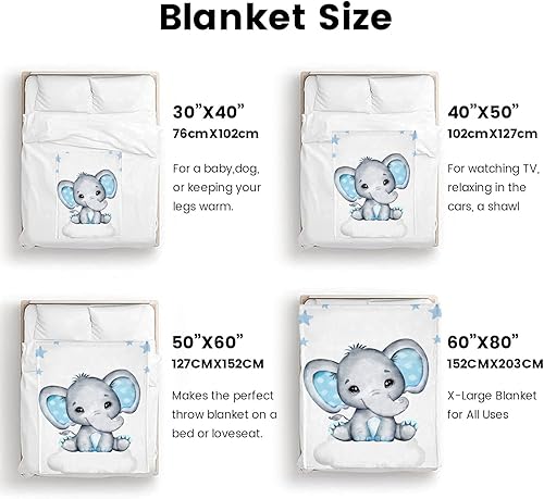 Miniatura 7 de Manta de bebé personalizada con nombre, mantas de bebé de elefante personalizadas para niñas, regalos de bebé, productos para bebés, mantas súper