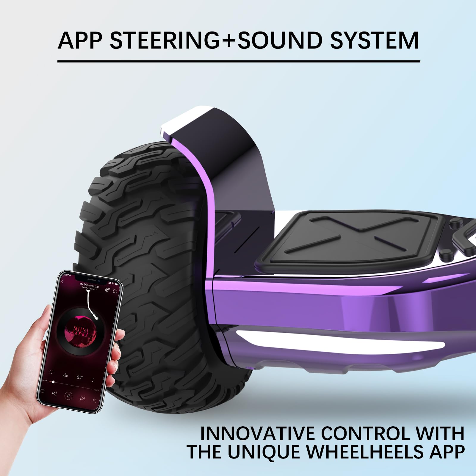 VOUUK 8,5 Zoll Hummer Offroad-Hoverboard, App-Steuerung, mit Bluetooth und LED-Licht, leistungsstarker Motor, geeignet für Erwachsene und Kinder