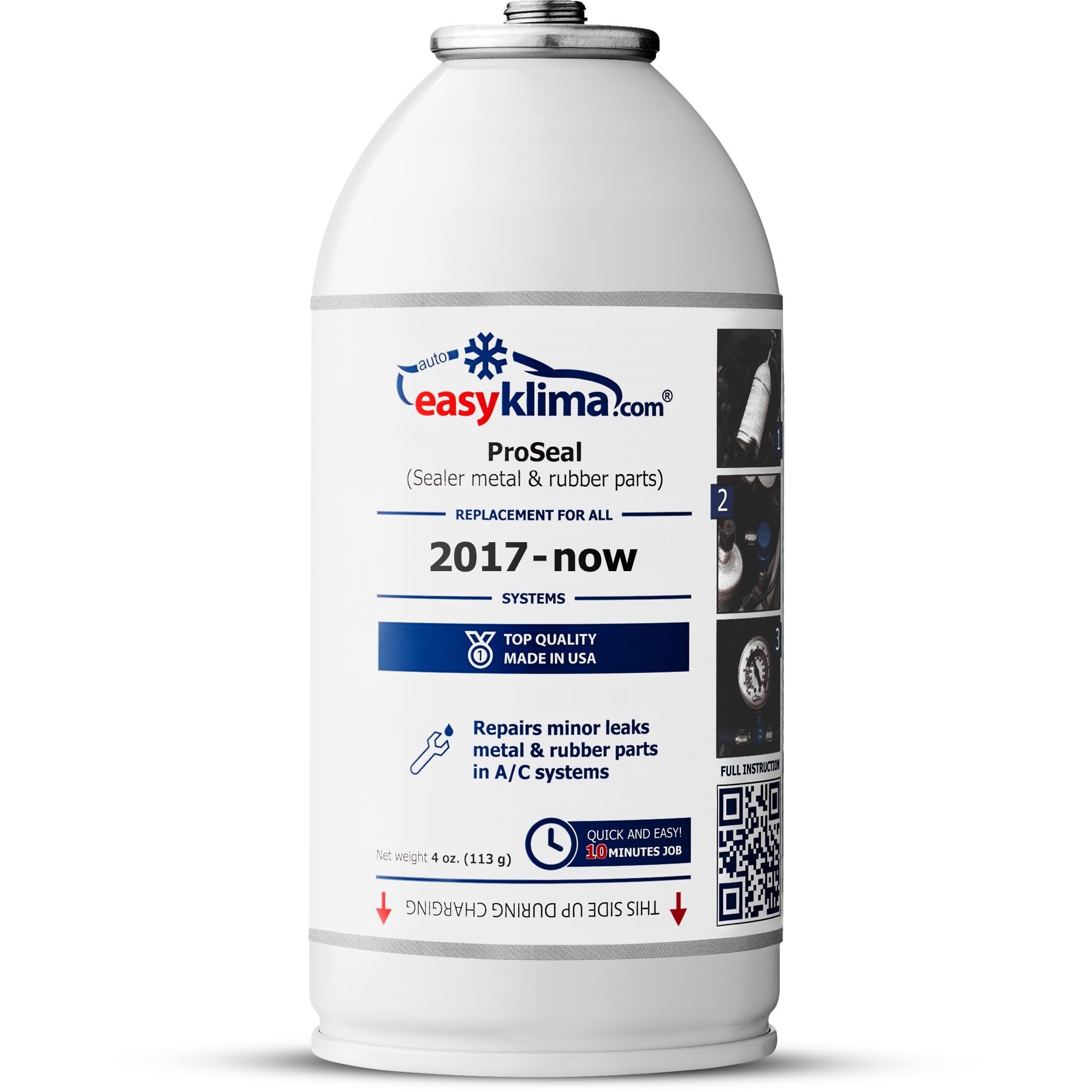 EasyKlima ProSeal Réparation des fuites de climatisation - Mastic non toxique pour les éléments métalliques et en caoutchouc - À faire soi-même, rapidement et facilement - À utiliser avant d'utiliser