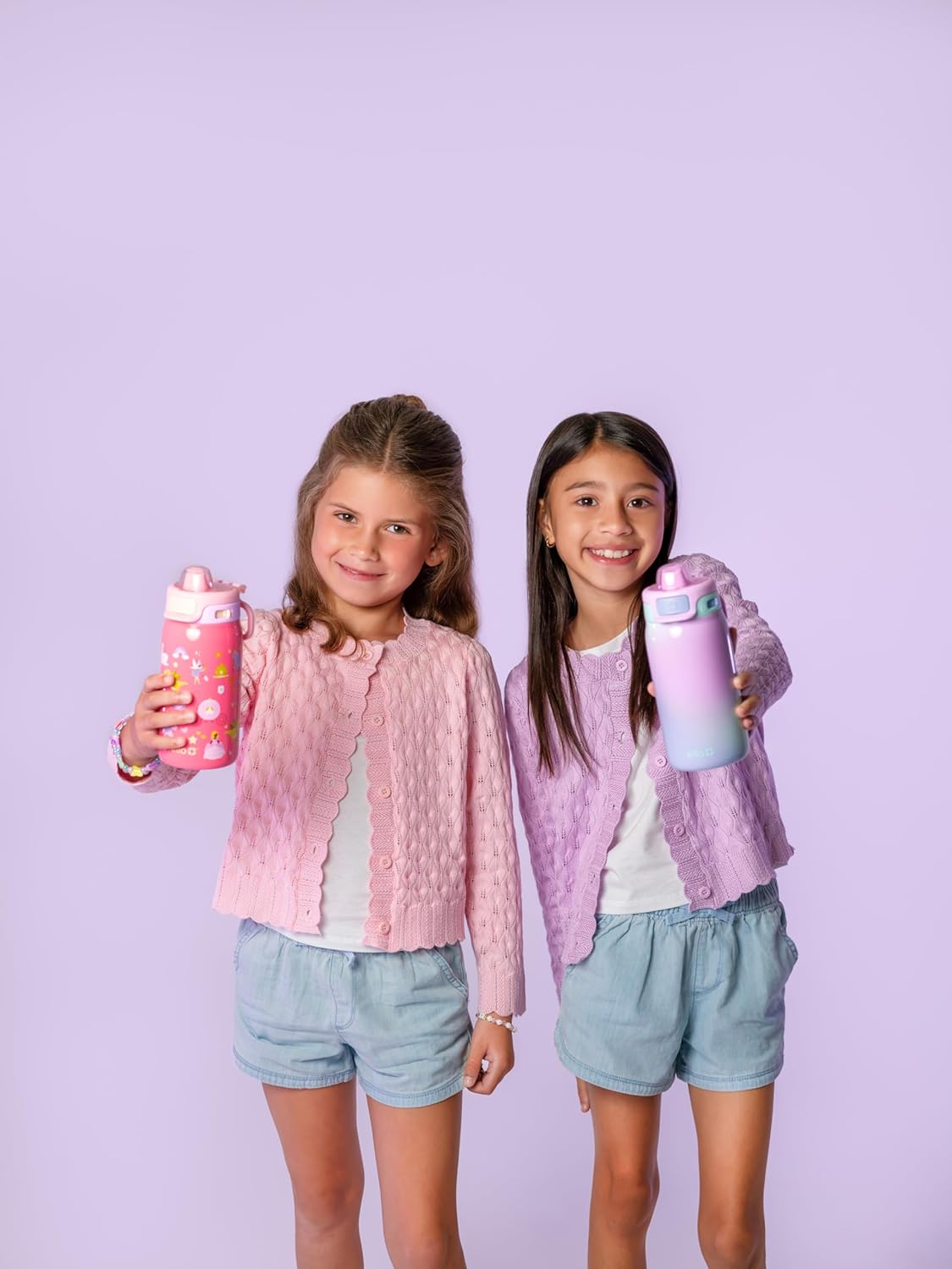 Ello Pop & Fill 12oz Stainless Steel Kids Water Bottle with Quick Fill Lid | Vacuum Insulated BPA Free Bottle with Leak Proof Straw and Chug Lid, Dishwasher Safe, Gift For Kids, Royal Palace - Image 2