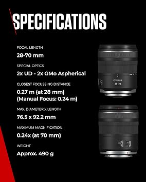 Canon RF 28-70mm f/2.8 IS STM Mirrorless Lens