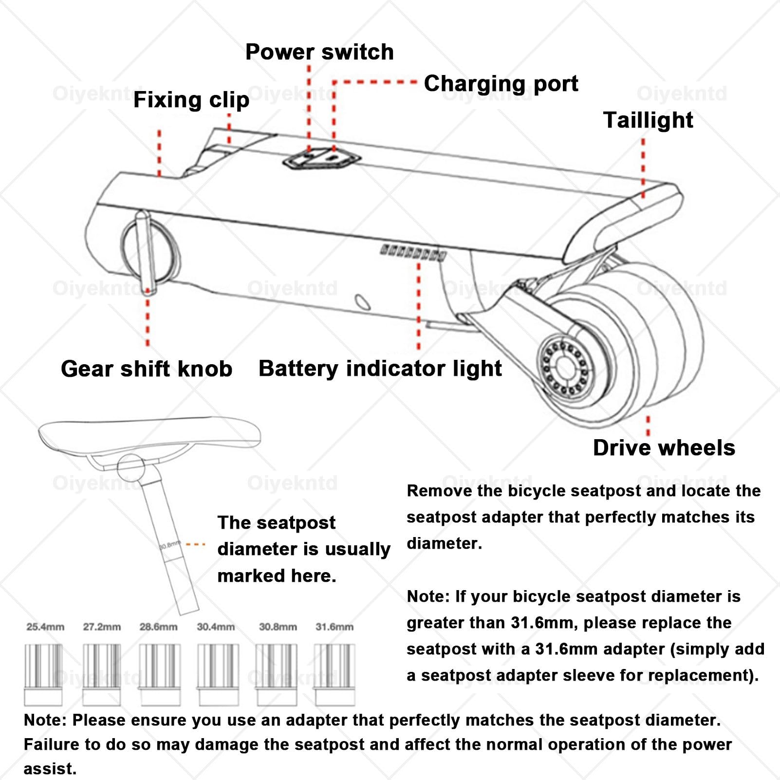 Potenciador eléctrico para bicicleta, kit de conversión para aumentar la velocidad de bicicletas urbanas, de trekking, de montaña y plegables, control mediante aplicación, 4 modos de asistencia