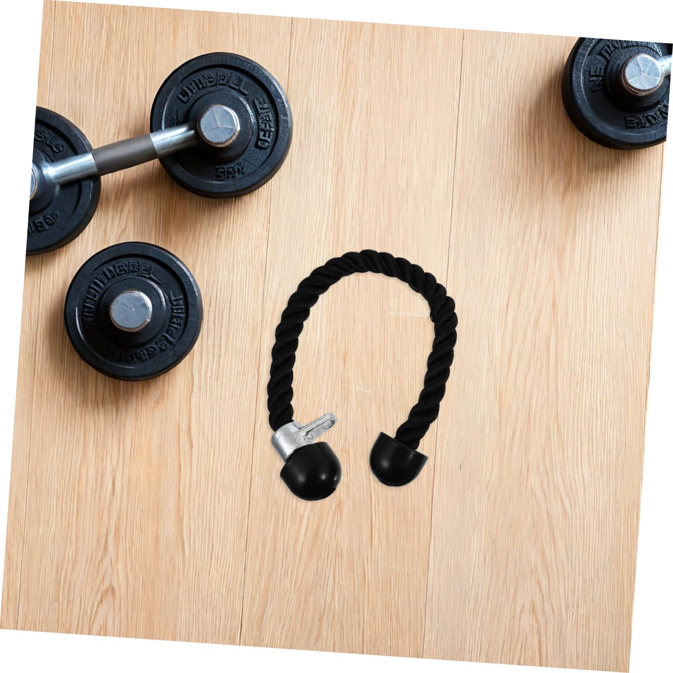 Toyvian Kit de Poleas para Tríceps Cuerda de Acero Inoxidable y Nylon, Fácil de Instalar, Portátil, para Gimnasio en Casa